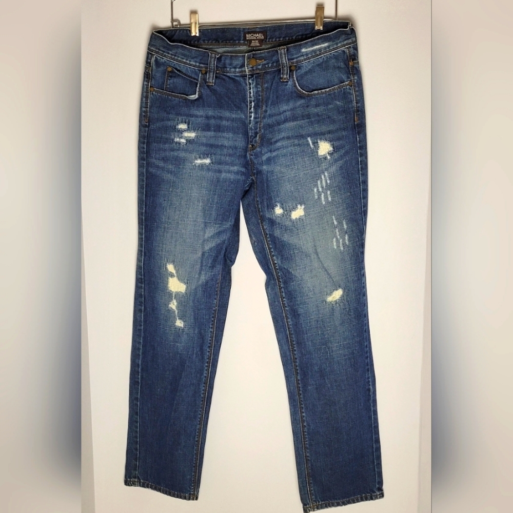 Michael Kors Men's Distressed Designer Jeans